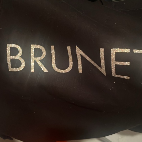 BRUNETTE THE LABEL CRWW NECK W/GLITTER PRINT NWT - Picture 6 of 6